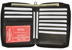 Rfid Blocking Mens Leather Zippered Wallet Rfid 702 (C) Hot Picks Today
