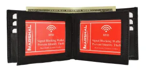 Shop Grab Savings Marshal Rfid Leather Mens Wallet Bifold Fixed Flip 3 Window Id Rfid P 1852 (C)