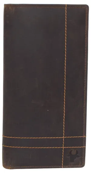 Rfid Vintage Genuine Leather Long Bifold Checkbook Cover Holder For Men & Women Exclusive Online Discount