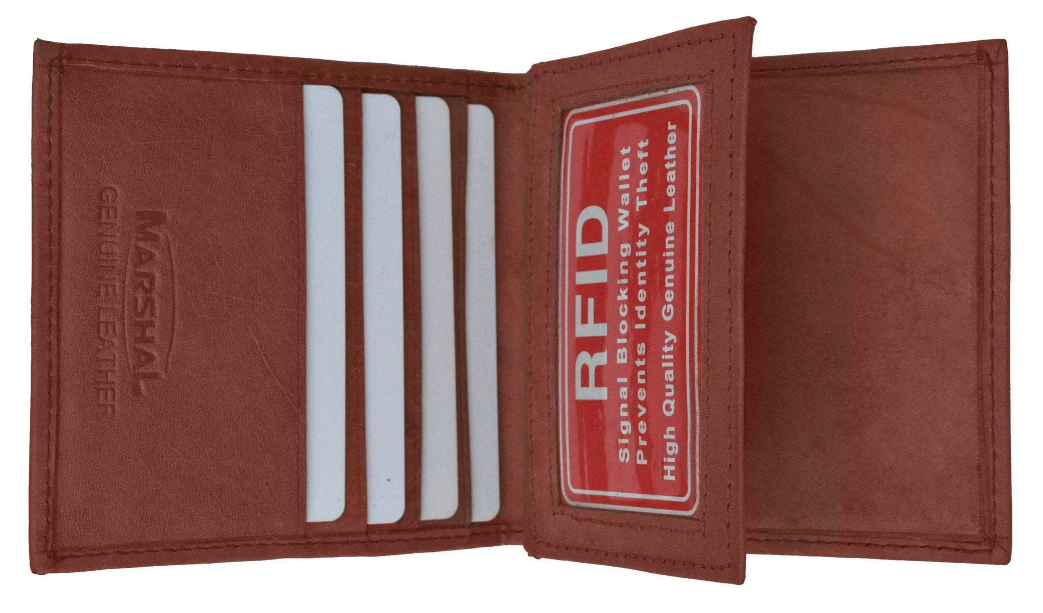 Rfid Security Block Safe Leather Credit Card Id Business Card Center Flap Wallet Rfid 74 (C) Special Deal Frenzy Online Exclusive Offer