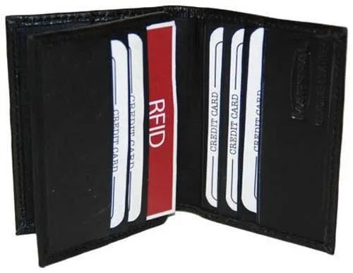 Rfid Security Block Safe Leather Credit Card Id Business Card Center Flap Wallet Rfid 74 (C) Flash Deal Alert Limited Edition Offer