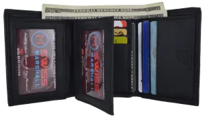 Gift Ideas Galore Grab Todays Deal Swiss Marshall Men'S Rfid Blocking Premium Leather Classic Trifold Wallet
