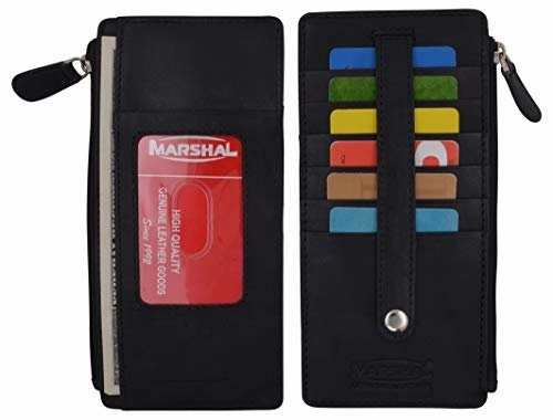 Leather All In One Card Case Holder Slim Wallet With A Card Protection Strap By Marshal Limited Edition Offer Exclusive Online Discount