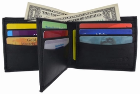 Shop Hot Deals Mens Bifold Center Flap Lambskin Leather Wallet And Credit Card Holder 1252