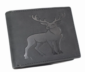 Deer Bifold Rfid Blocking Leather Wallet For Men  Slim Id Window & 9 Card Slots Best Price Online