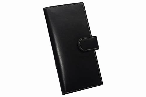 Genuine Buffalo Leather Rfid Blocking Checkbook Cover Holder With Snap Closure (Vintage Brown) Sale Ending Soon