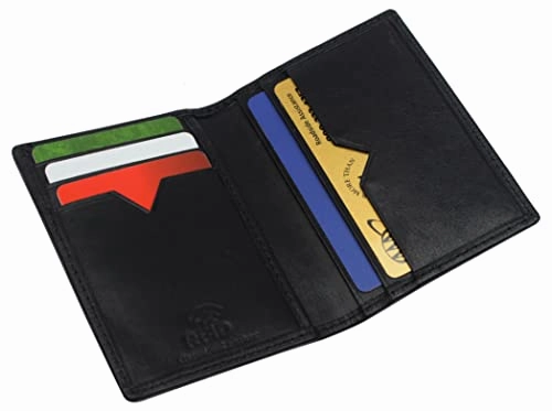 Leather Credit Card Holder Wallet For Men & Women Thin Bifold Rfid Blocking Slim Front Pocket Minimalist Wallets, Small Card Case Hot Pick Online Hot Picks Today