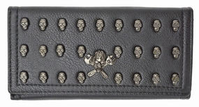 Womens New Fashion Skull Design Clutch Credit Card Id Holder Wallet 137-01 (C) Limited Time Steal Shop Grab Offer