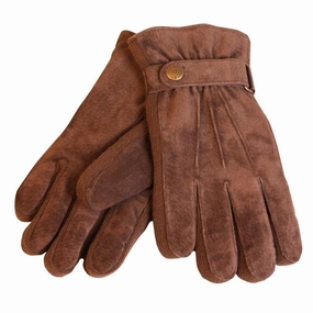 Dents Mens Lined Suede Gloves - Brown Today Only Offer