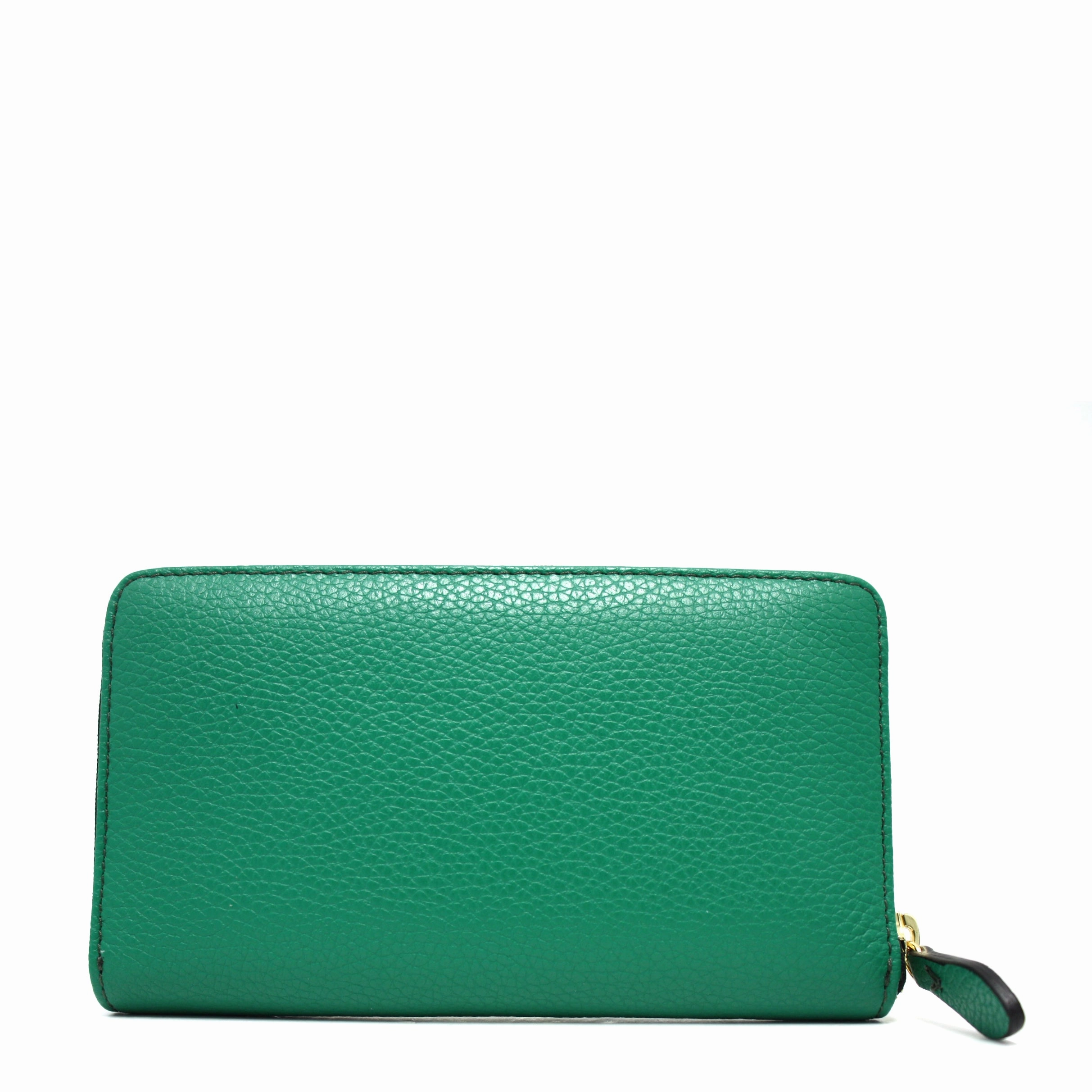 Clearance Steal Today Todays Hot Pick The Trend Long Italian Leather Zippered Wallet-Pocket Front