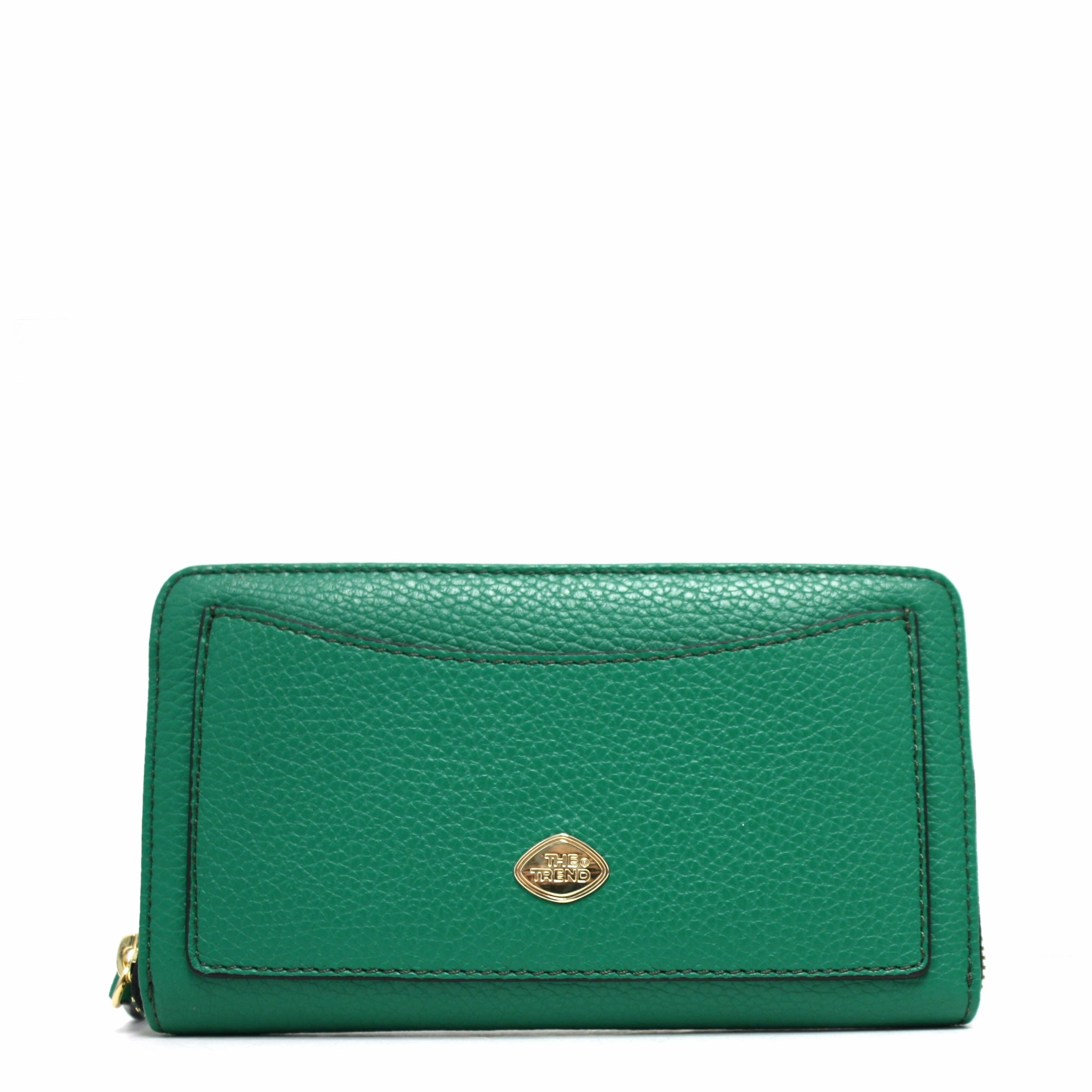 The Trend Long Italian Leather Zippered Wallet-Pocket Front Unmissable Deal Today