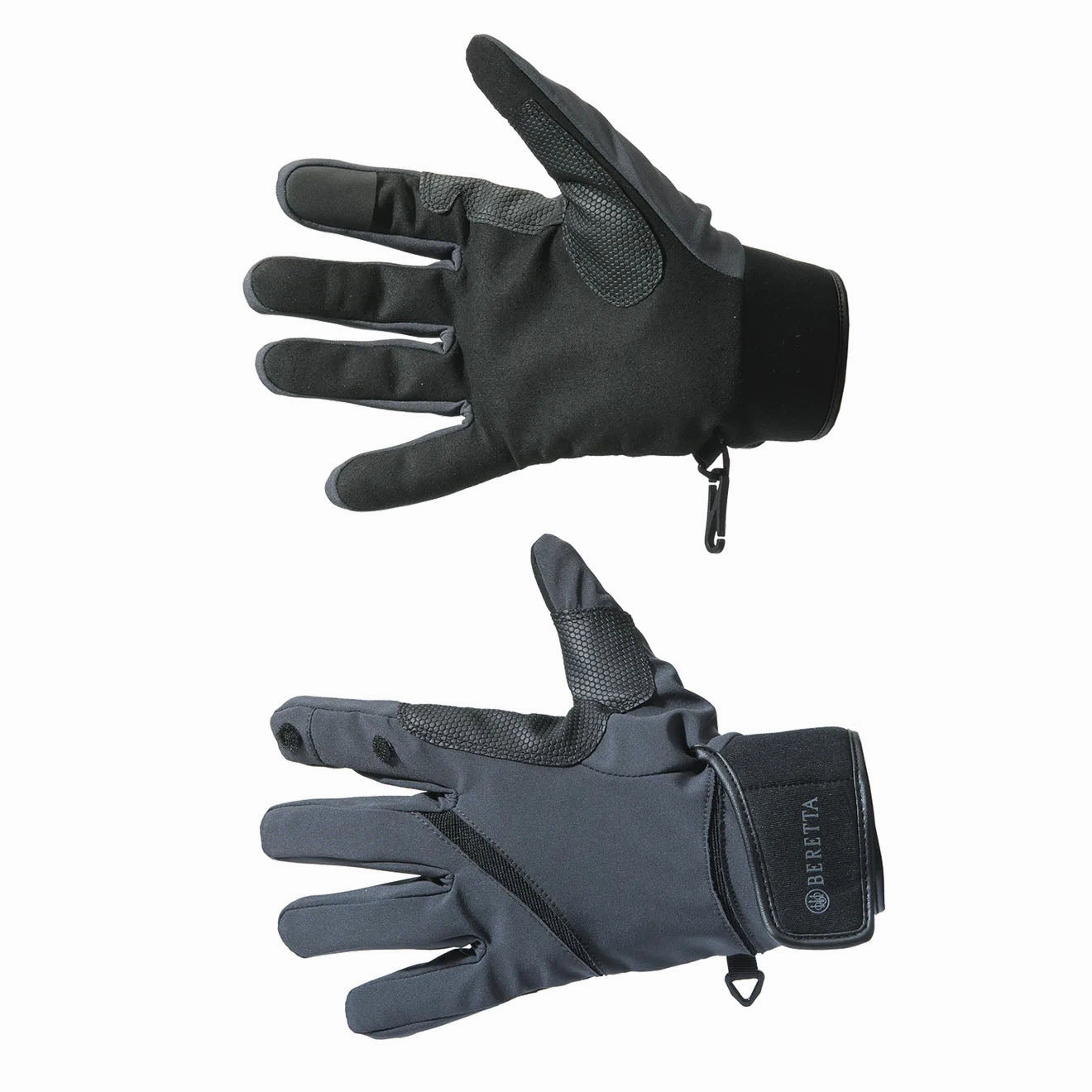 Limited Time Sale Beretta Wind Pro Shooting Gloves Black / Grey