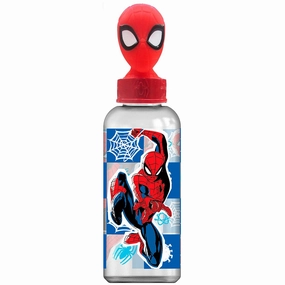 Euromic Spiderman Water Bottle With 3D Figure Instant Deal Today Instant Savings Inside