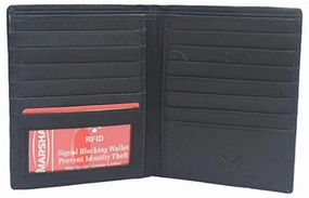 Men'S Rfid Cow Leather European Bifold Wallet Hipster 1 Id Window By Marshal MustHave Items Dont Miss This Steal