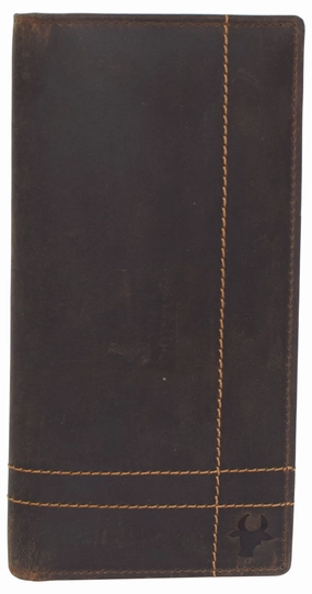 Rfid Vintage Genuine Leather Long Bifold Checkbook Cover Holder For Men & Women Exclusive Online Discount