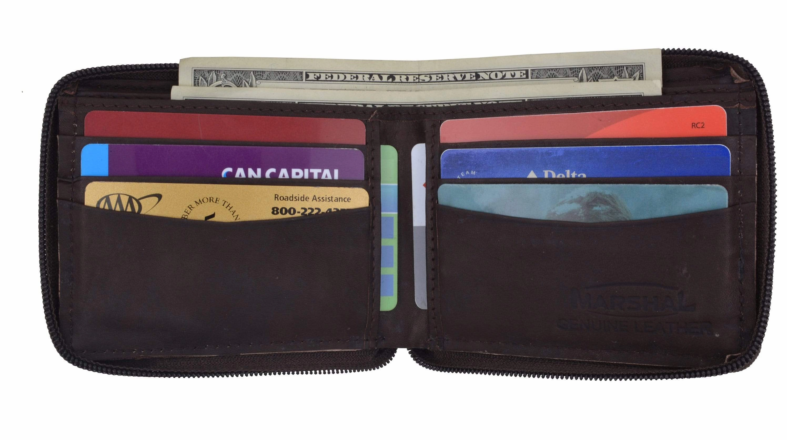 Mens Leather Wallet Pockets Money Purse Credit Card Clutch Bifold Zipper 1456 Cf Price Drop Alert Trending Now Discount