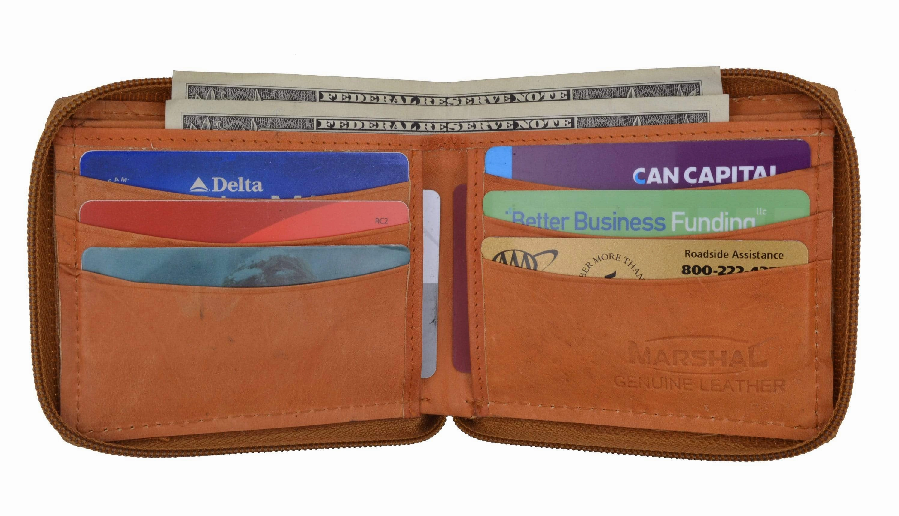 Grab Save Today Mens Leather Wallet Pockets Money Purse Credit Card Clutch Bifold Zipper 1456 Cf
