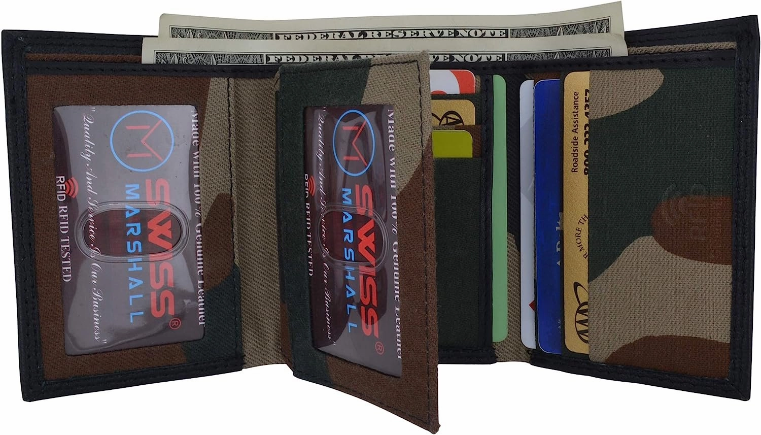 Swiss Marshall Men'S Rfid Blocking Premium Leather Classic Trifold Wallet MustHave Gift Ideas