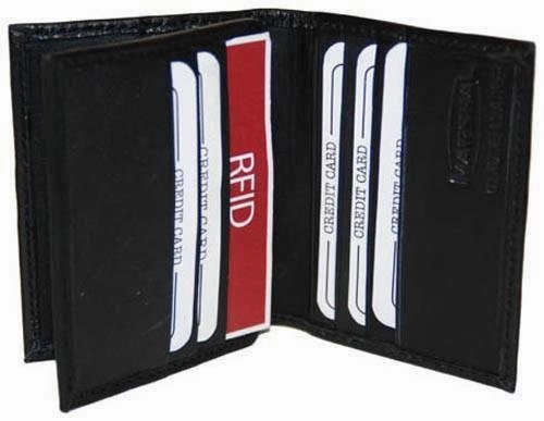 Rfid Security Block Safe Leather Credit Card Id Business Card Center Flap Wallet Rfid 74 (C) Flash Deal Alert Limited Edition Offer
