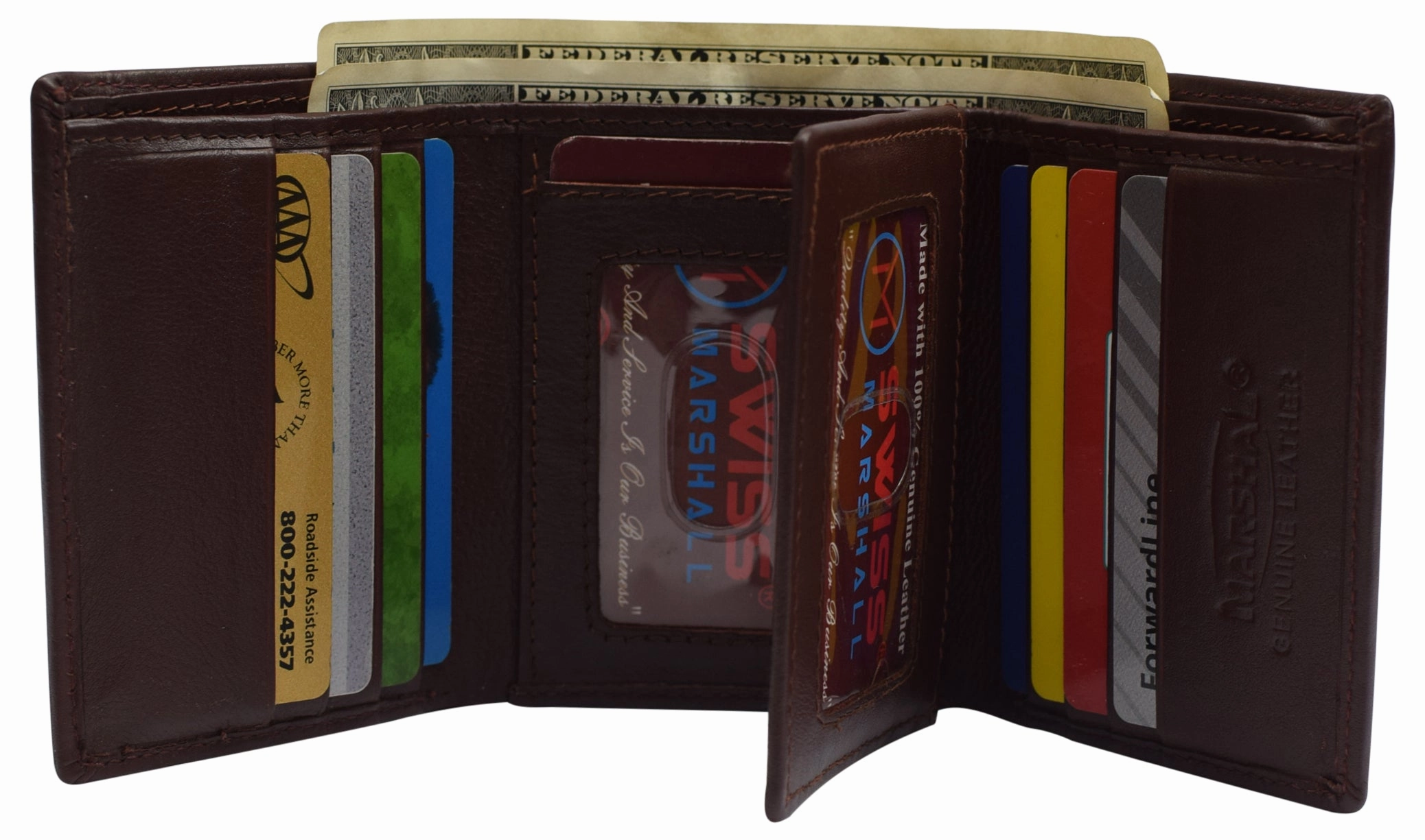 Swiss Marshall Men'S Rfid Blocking Premium Leather Classic Trifold Wallet Surprise Offer Now