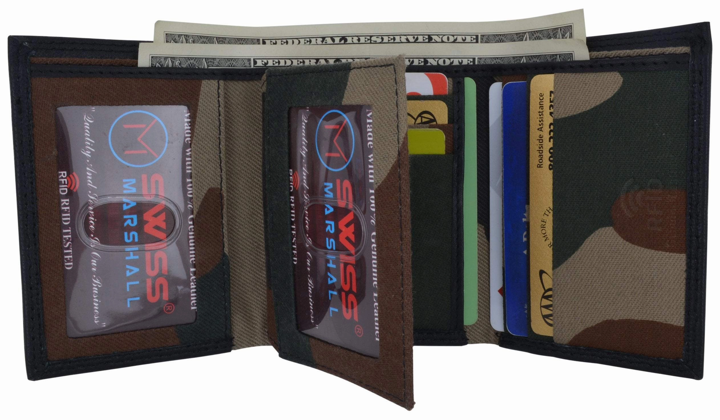 Trending Hot Deal MustHave Gift Ideas Swiss Marshall Men'S Rfid Blocking Premium Leather Classic Trifold Wallet