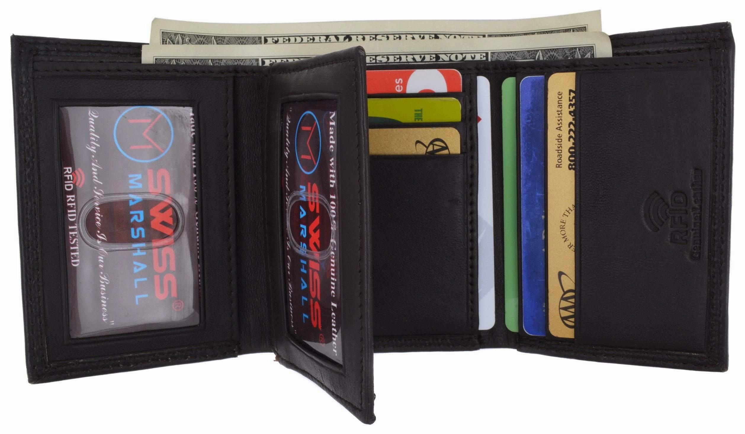 Swiss Marshall Men'S Rfid Blocking Premium Leather Classic Trifold Wallet Flash Deal Alert Hot Pick of the Day