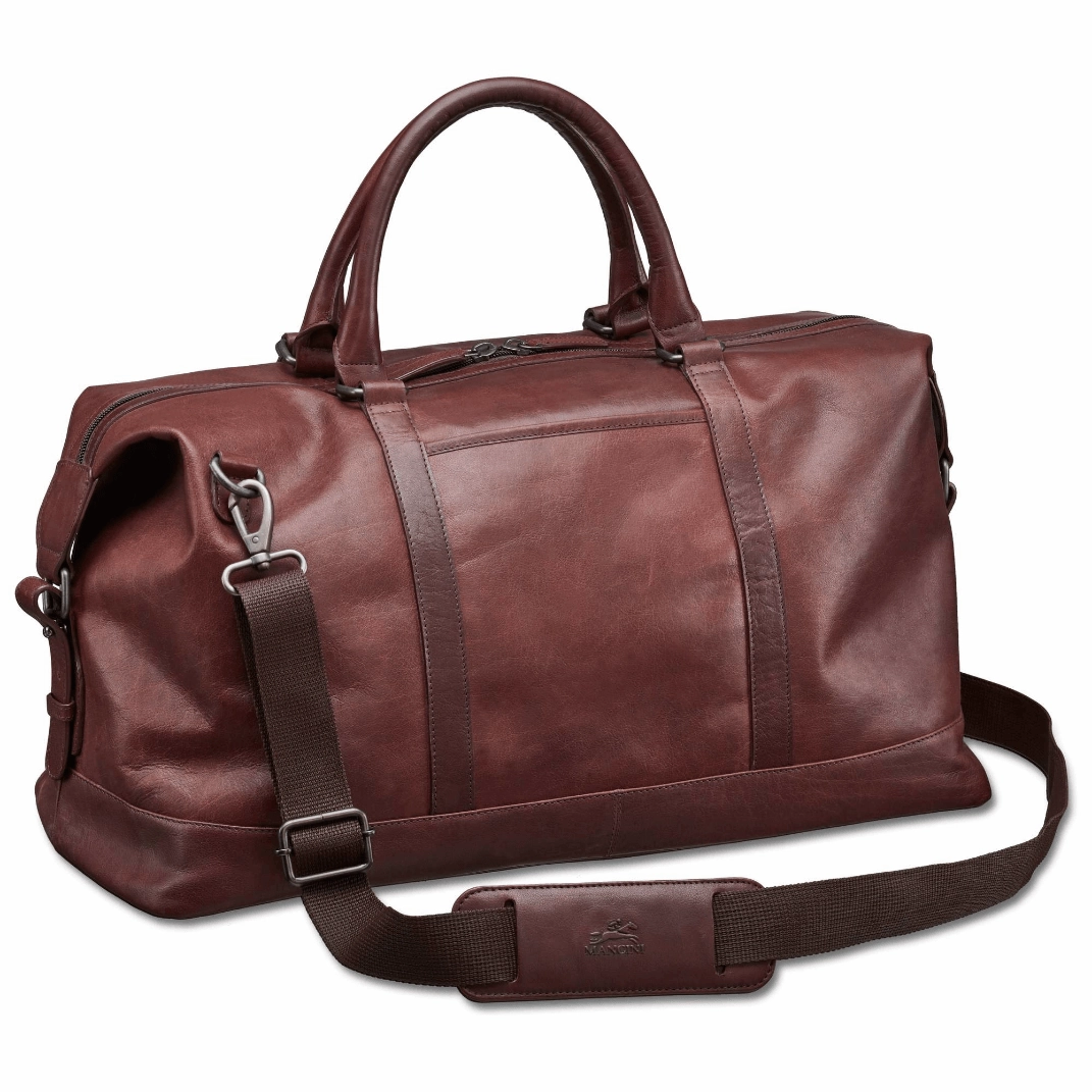 Mancini Buffalo 20" Leather Duffle Bag Mega Discount Event