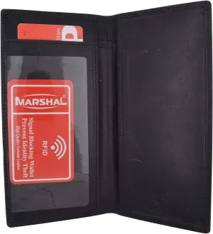 Clearance Savings Now Gift Sale Event Marshal Rfid Blocking Hand Crafted Hunter Genuine Leather Checkbook Cover Simple