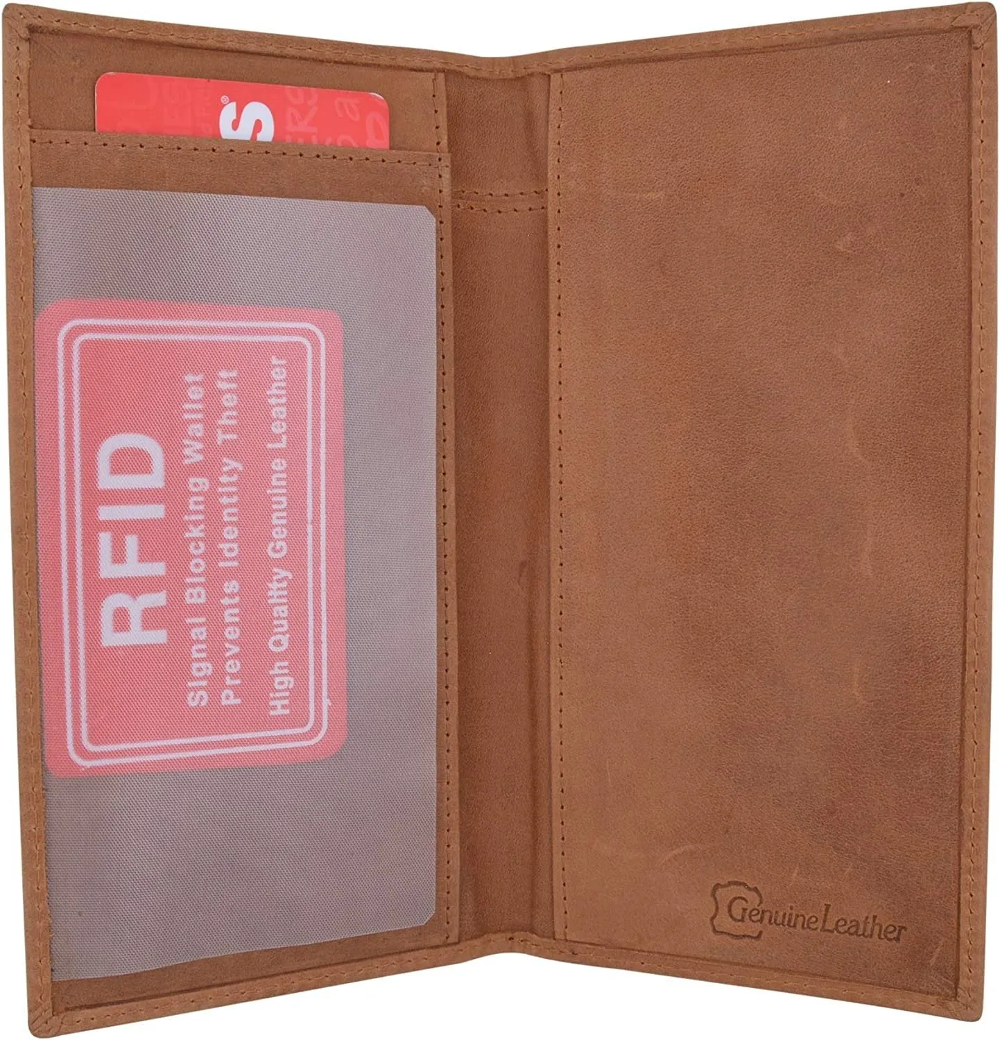 Today Only Offer Marshal Rfid Blocking Hand Crafted Hunter Genuine Leather Checkbook Cover Simple