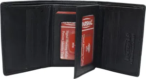 Special Surprise Sale Clearance Alert Now Marshal Rfid Protected Men'S Cowhide Leather Trifold Wallet With 9 Card Slots 2 Note Pocket & 2 Id Windows (Tan)