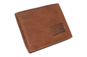 Hot Price Drop Daily Hot Deal Marshal Uk Flag Rfid Blocking Genuine Leather Bifold Trifold British Wallet For Men (Trifold)