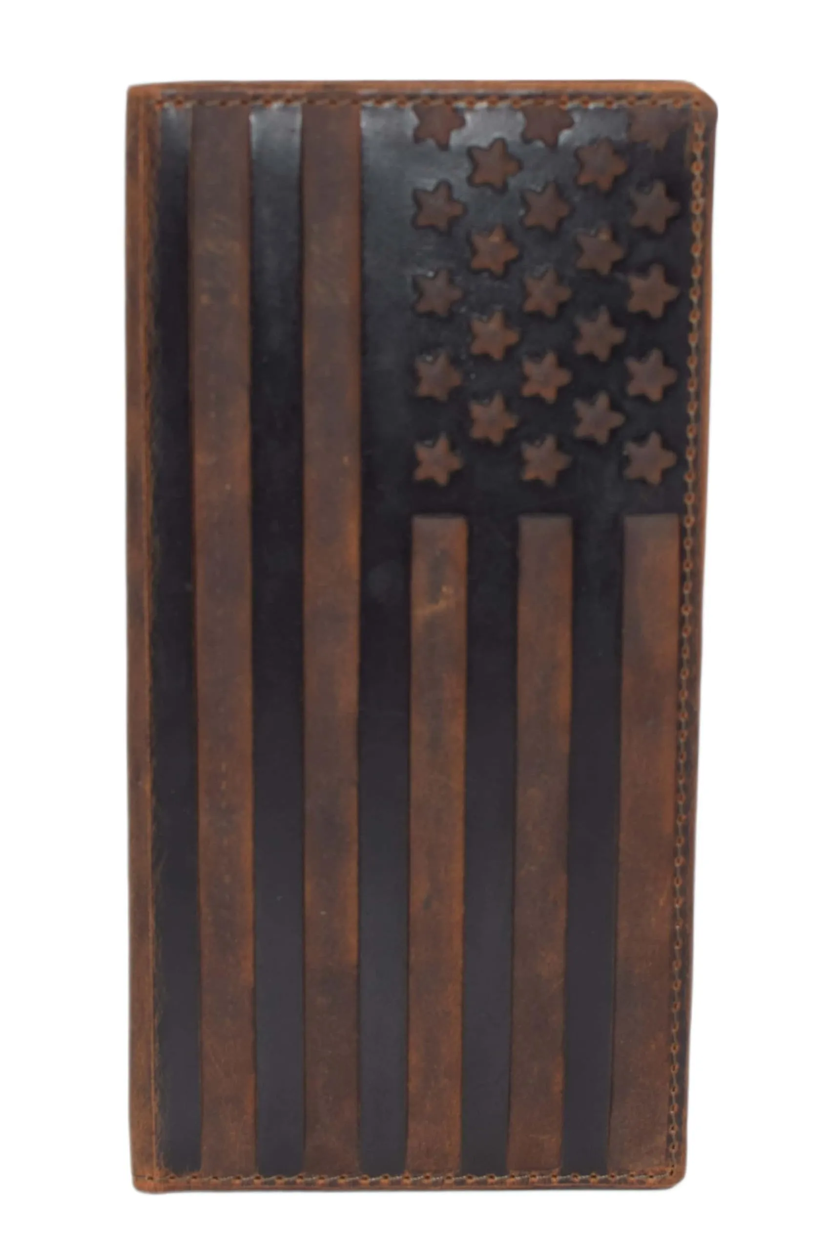 Marshal Vintage Leather American Flag Checkbook Cover With Chain  Rfid Blocking Long Usa Flag Checkbook Holder Dont Miss This Steal Special Price Offer