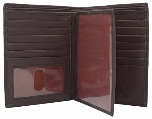 Todays Steal Marshal Bifold Genuine Leather Rfid Blocking Wallet For Men Card Slots, 2 Bill Compartments, Id Windows, Money,