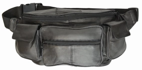 Marshal Genuine Leather Unisex Large Waist Fanny Pack With Two Cell Phone Pockets Trending Today Steal