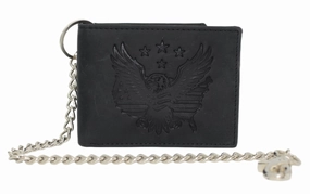 Shop Grab Offer Save Big Online Marshal Genuine Leather Usa Eagle Chain Wallet For Men  Rfid Blocking Bifold Biker Wallet With American Eagle Usa Map Design