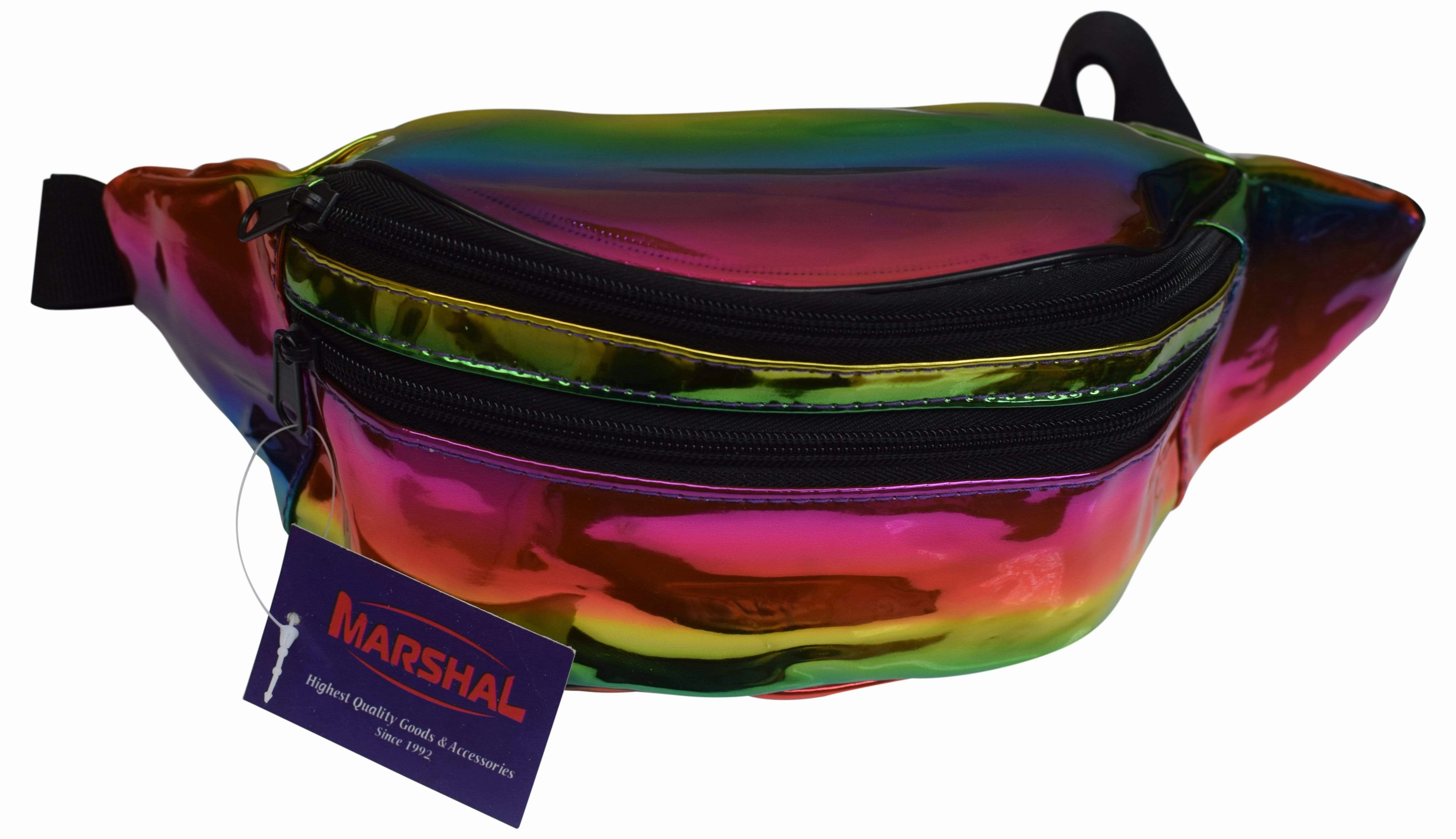 Daily Hot Deal Trendy Picks Today Marshal Holographic Rave Fanny Pack - Packs For Festival Women, Men | Cute Fashion Waist Bag Belt Bags
