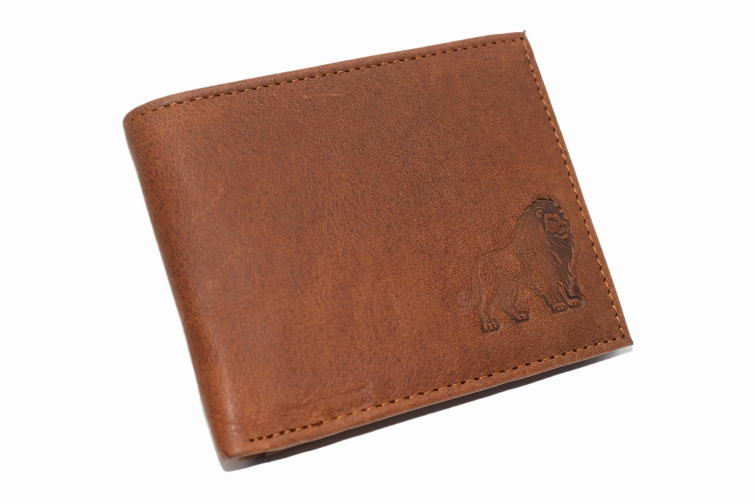Trending Savings Now Marshal Lion Rfid Blocking Genuine Leather Bifold Trifold Wallet For Men King Of The Jungle (Trifold)