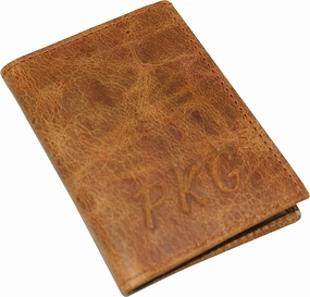 Shop Save Big Marshal Personalized Wallet Slim Thin Genuine Leather 2 Id Window Mini Wallet Holder Bifold Driver'S License Safe Tan