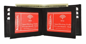 Marshal Rfid Leather Mens Wallet Bifold Fixed Flip 3 Window Id Rfid P 1852 (C) Dont Miss Big Savings Limited Edition Offer