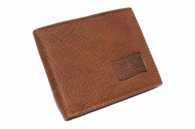 Hot Price Drop Daily Hot Deal Marshal Uk Flag Rfid Blocking Genuine Leather Bifold Trifold British Wallet For Men (Trifold)