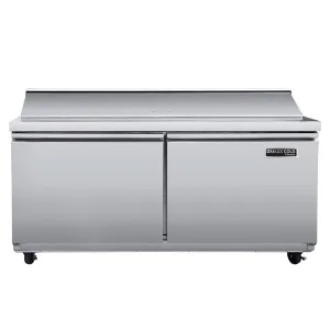 Maxx Cold - MVR60SHC V-Series 2 Door Refrigerated Sandwich and Salad Prep Station, in Stainless Steel