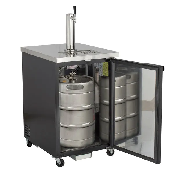 Maxx Cold - MXBD24-1B Single Tower Beer Dispenser, 7.2 cu. ft., 1 Barrel/Keg (204 L), Black/Stainless Steel Top