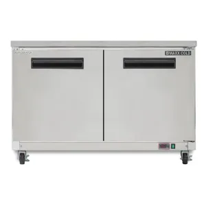 Maxx Cold - MXCR60UHC?Double Door Undercounter Refrigerator, 60.3"W, 15.5 cu. ft. Storage Capacity, Energy Star Rated, in Stainless Steel