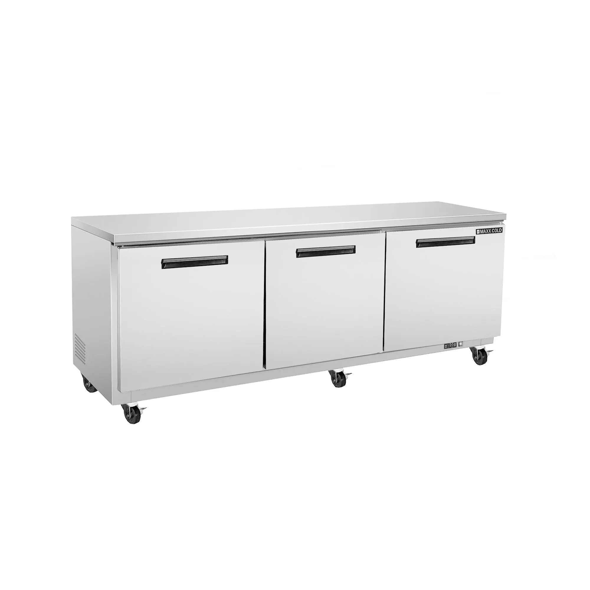 Maxx Cold - MXCR72UHC?Triple Door Undercounter Refrigerator, 72"W, 18 cu. ft. Storage Capacity, in Stainless Steel