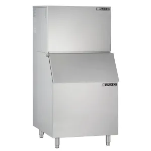 Maxx Ice - MIM1000-B580SS, Maxx Ice Modular Ice Machine, 30"W, 1000 lbs Capacity, and Storage Bin, 30"W, 580 lbs, in Stainless Steel