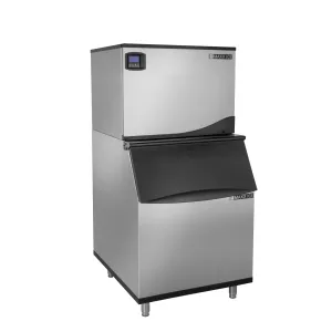 Maxx Ice - MIM370NH-B470, Maxx Ice Intelligent Series Modular Ice Machine, 30"W, 361 lbs, Half Dice Ice Cubes, and Storage Bin, 30"W, 470 lbs, in Stainless Steel