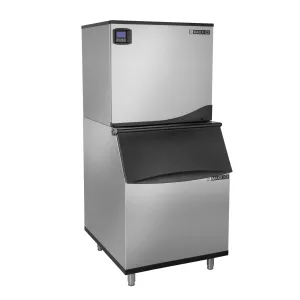 Maxx Ice - MIM650NH-B580, Maxx Ice Intelligent Series Modular Ice Machine, 30"W, 645 lbs, and Storage Bin, 30"W, 580 lbs, in Stainless Steel