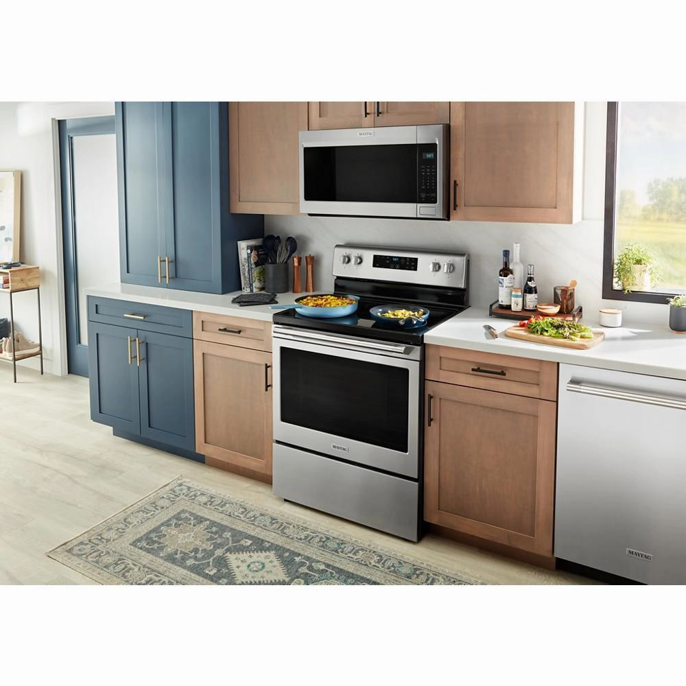 Maytag MER4800PZ 30-Inch Wide Electric Range With Steam Clean - 5.3 Cu. Ft.