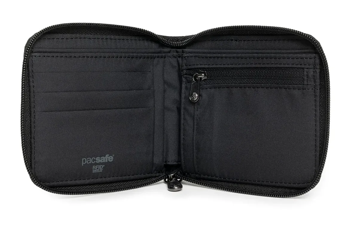 Pacsafe Rfidsafe Rfid Blocking Zip Around Wallet Shop Save Today