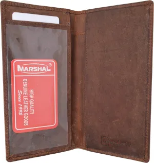 Rfid Blocking Vintage Style Genuine Leather Simple Checkbook Cover Clearance Savings Now